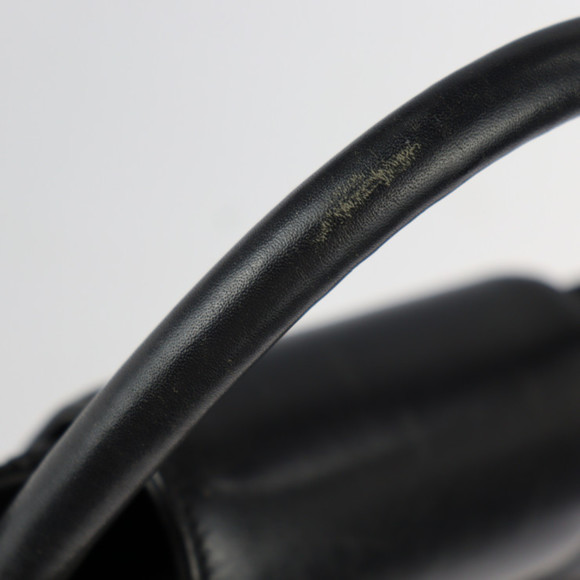 GIVENCHY handbag leather black gold hardware circle logo vintage - Picture 7 of 10